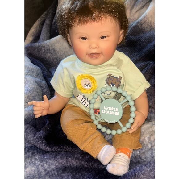 Paradise Galleries Down Syndrome Awareness Reborn Baby Noah + Tons of Extras - Picture 1 of 8